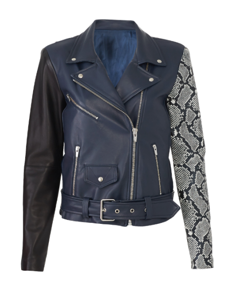 SNAKESKIN LEATHER JACKET
