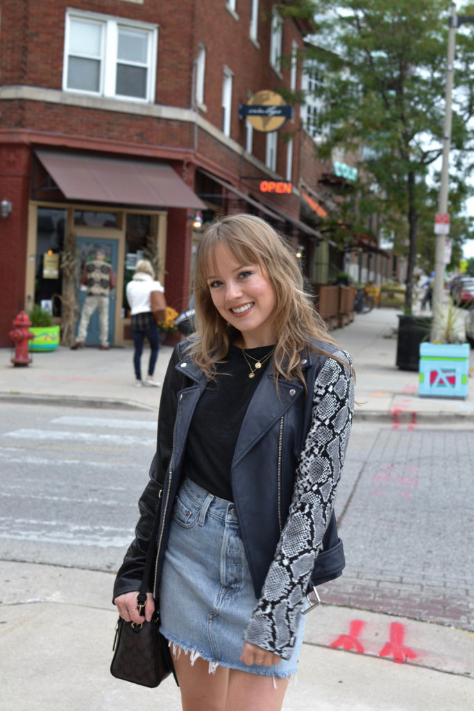 SNAKESKIN LEATHER JACKET