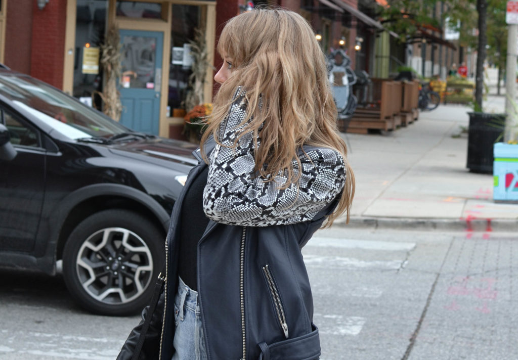 SNAKESKIN LEATHER JACKET