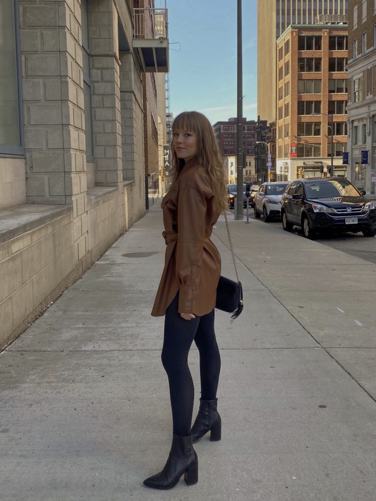 THE CHIC LEATHER PIECE TO LAYER THIS WINTER