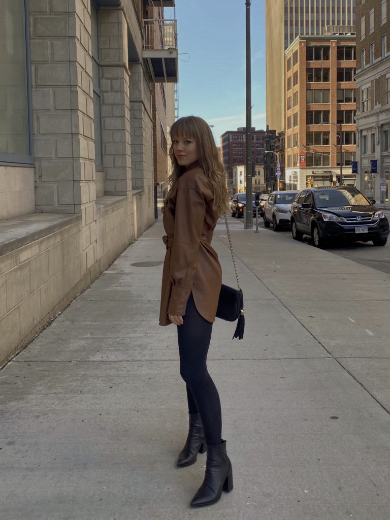 THE CHIC LEATHER PIECE TO LAYER THIS WINTER